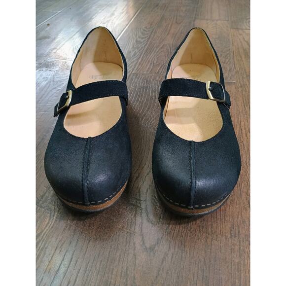 Dansko Mika Mary Jane shoes in black burnished suede women's size 7.5 - Picture 7 of 7